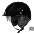 SMK Half Helmet Patriot Solid Black GL 200