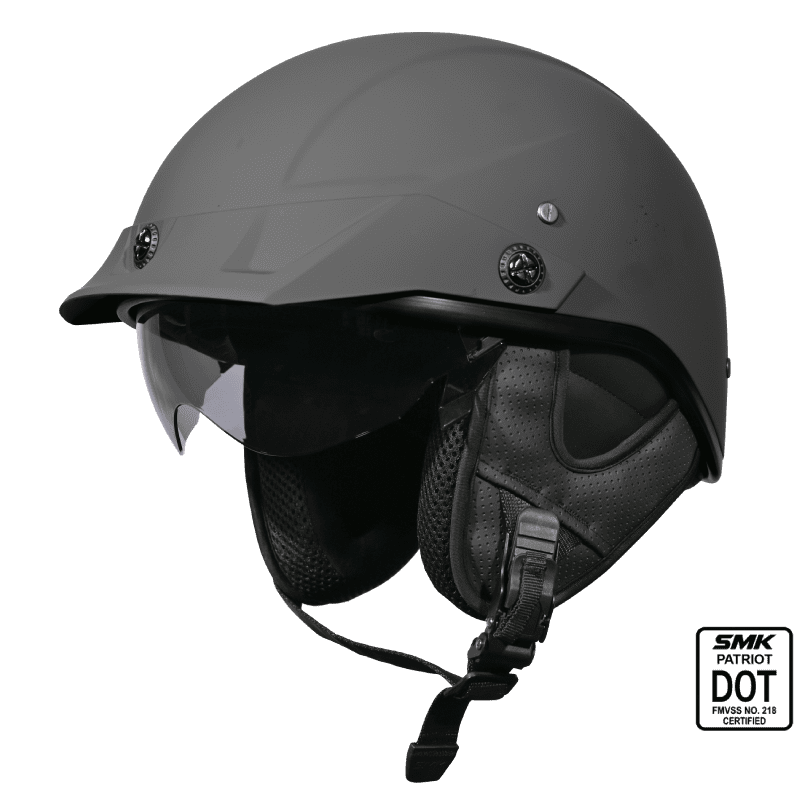 SMK Half Helmet Patriot Solid Nardo Grey MA 600