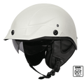 SMK Half Helmet Patriot Solid Onyx White GL 101