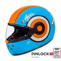 SMK Full Face Helmet Retro Adventure Blue MA 571