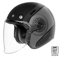 SMK Open Faced Helmet Retro Jet Rebel Black MA 266