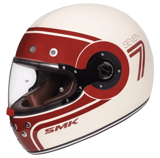 SMK Full Face Helmet Retro Seven Red/White GL 130