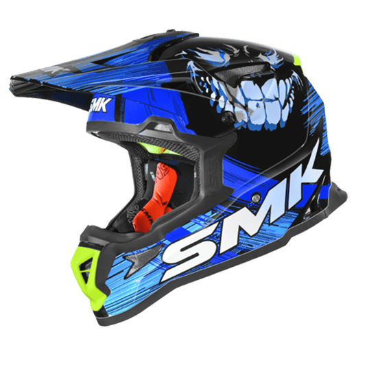SMK Off Road Helmet Allterra Smiley Black/Blue GL 251