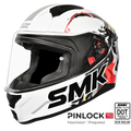 SMK Full Face Helmet Bionic Youth Splash White GL 124