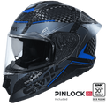SMK Full Face Helmet Titan Carbon Nero Grey/Blue GL 256