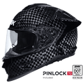SMK Full Face Helmet Titan Carbon Solid Black GLCA 200