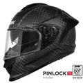 SMK Full Face Helmet Titan Carbon Solid Black MACA 200