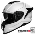 SMK Full Face Helmet Titan Fiberglass Solid White GL 100