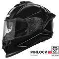 SMK Full Face Helmet Titan Fiberglass Solid Black GL 200