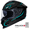 SMK Full Face Helmet Titan Fiberglass Panther Black/Blue GL 265