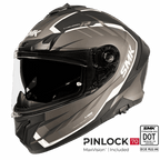 SMK Full Face Helmet Typhoon Aerot Grey/Silver MA 266