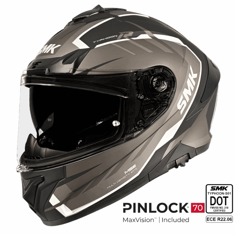 SMK Full Face Helmet Typhoon Aerot Grey/Silver MA 266