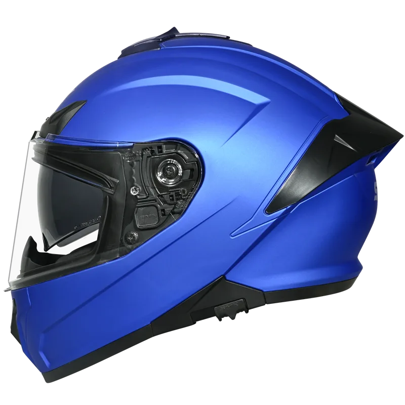 SMK Full Face Helmet Typhoon Solid Falme Blue MA 500