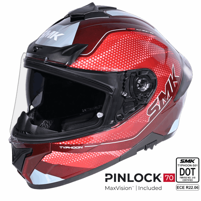 SMK Full Face Helmet Typhoon Mystic Red GL 336
