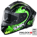 SMK Full Face Helmet Typhoon Reptile Black/Green GL 284