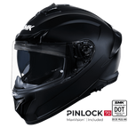 SMK Full Face Helmet Typhoon Solid Black GL 200