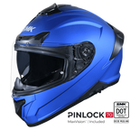 SMK Full Face Helmet Typhoon Solid Falme Blue MA 500