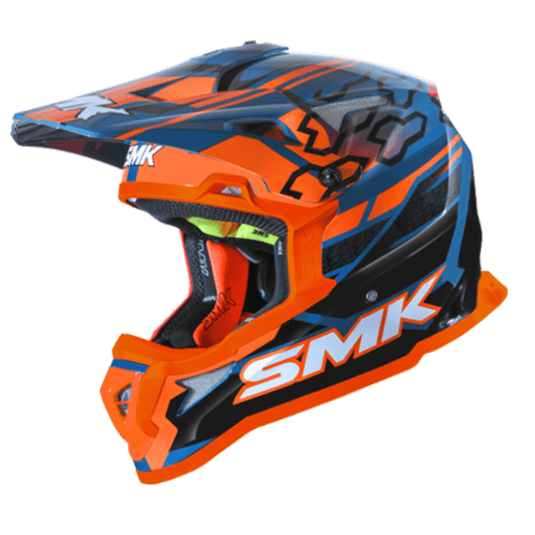 SMK Off Road Helmet Allterra Tribou Orange/Blue GL 257